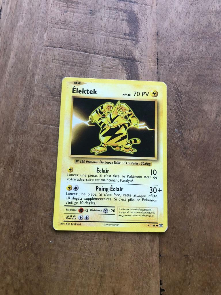 Electrabuzz pokémonkaart, Verzenden, Gebruikt, Losse kaart