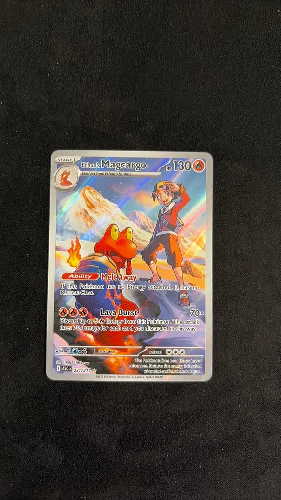 Ethans’s Magcargo 222/217 Ascended Heroes, Ophalen of Verzenden, Zo goed als nieuw