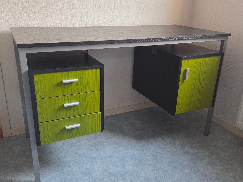 Vintage Buro jaren 70, Ophalen, 120 cm, Schoolbureau, Vintage