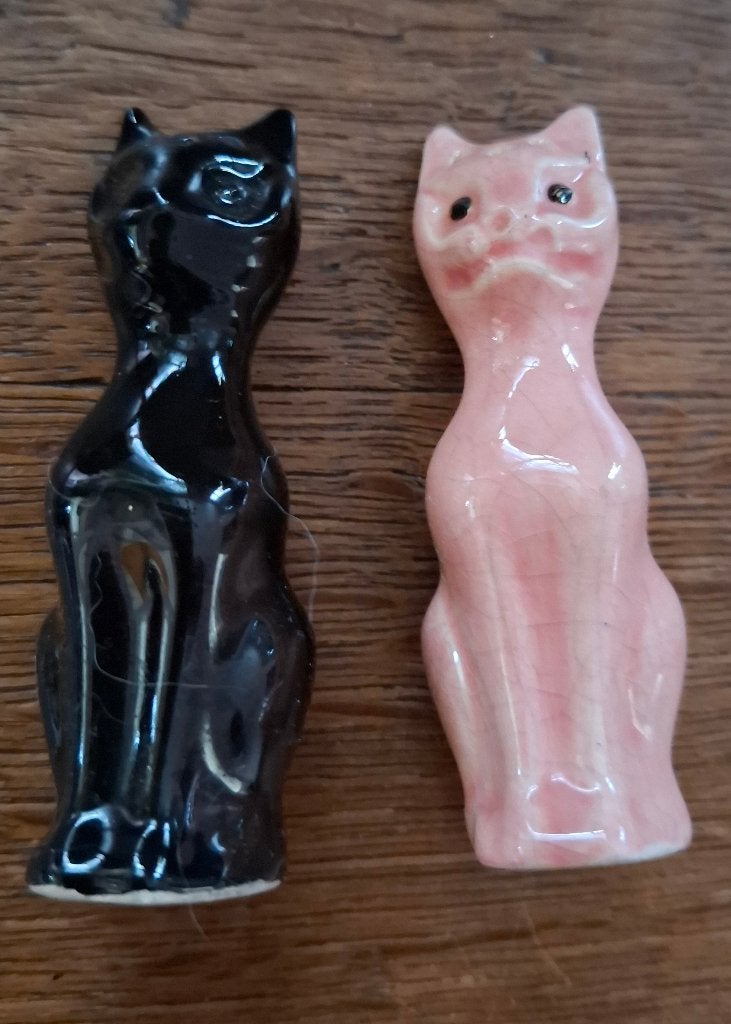Peper en zoutstel poezen 5,00, Overige typen, Nieuw, Ophalen of Verzenden, Steen/keramiek