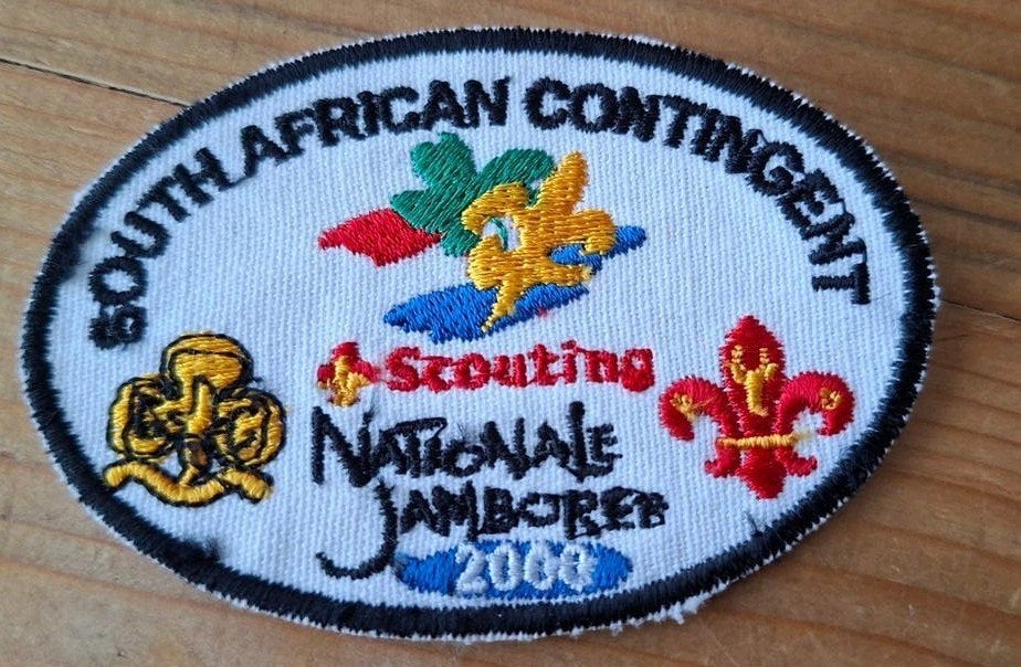 Zuid-Afrika Contingent Nat. Jamboree 2008, Verzamelen, Ophalen of Verzenden, Gebruikt, Embleem, Speld of Insigne