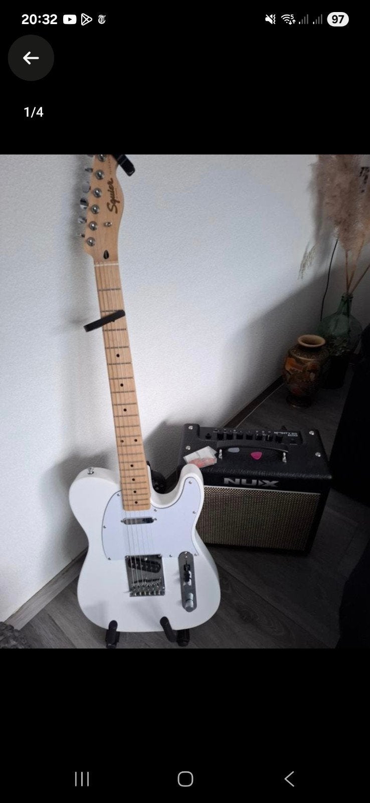 Squier Telecaster met Nux versterker - Zo goed als nieuw, Fender, Met versterker, Ophalen of Verzenden, Zo goed als nieuw