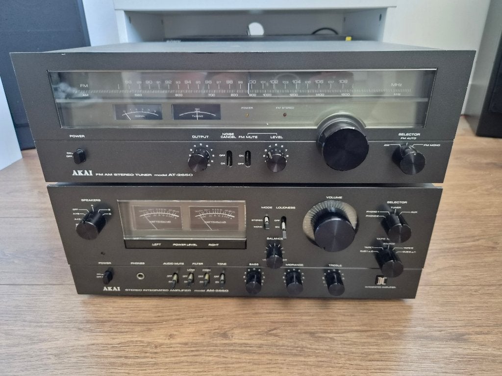 Vintage Akai AM-2850 versterker + AT-2650 tuner, Ophalen, Gebruikt, Tuner of Radio, Akai