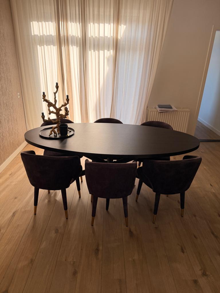 Ovale Eetkamertafel 200x102cm - Old Piano, Huis en Inrichting, Tafels | Eettafels, Ophalen, 100 tot 150 cm, 200 cm of meer, Zo goed als nieuw