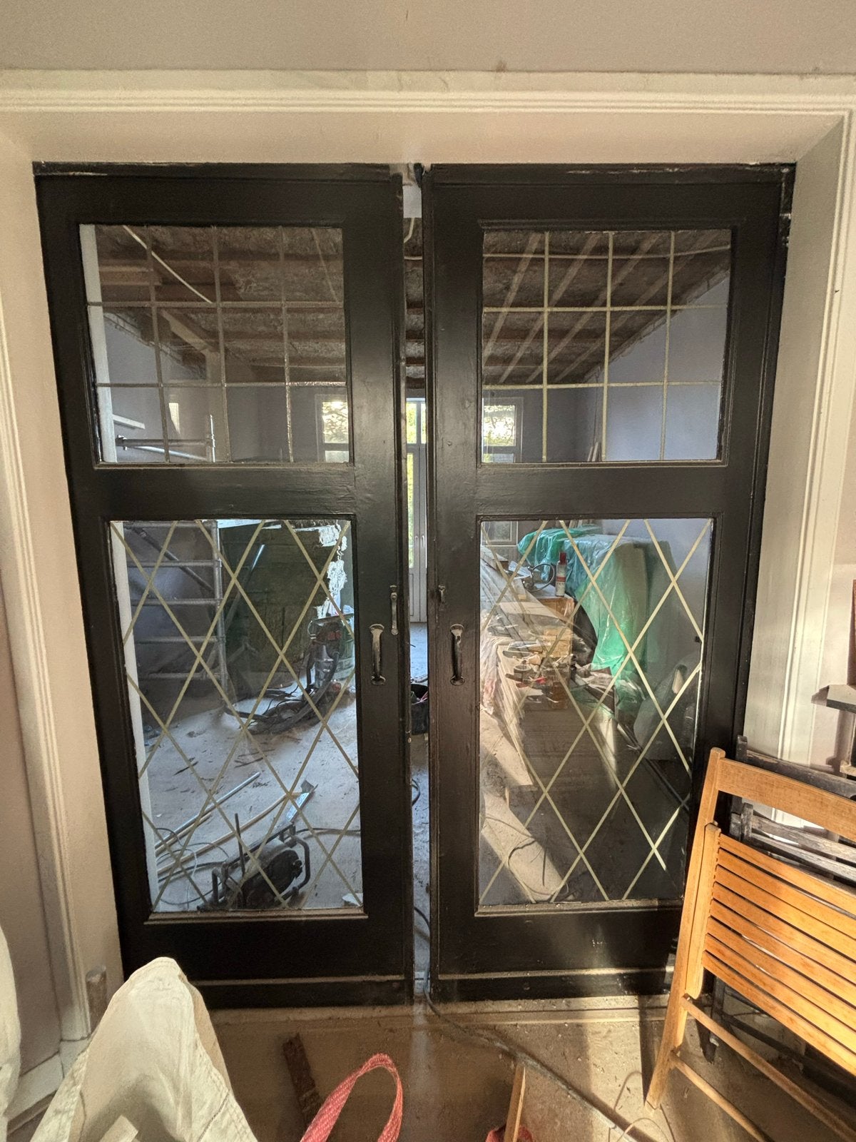 Ensuite deuren, binnendeuren met ruitjespatroon, Ophalen, Gebruikt, 80 tot 100 cm, Binnendeur