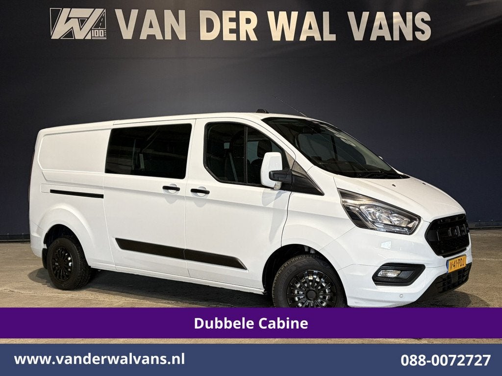 Ford Transit Custom 2.0 TDCI 131pk L2H1 Dubbele Cabine Euro6, Auto's, 4 cilinders, 2800 kg, Wit, Bedrijf