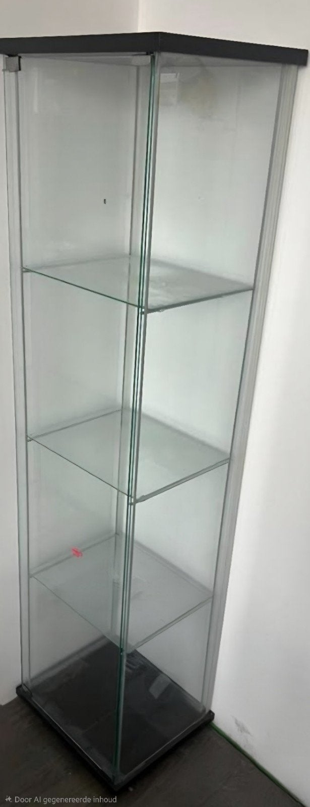 Glazen Vitrinekast met Planken - Modern Design, Huis en Inrichting, Kasten | Vitrinekasten, Ophalen, Met plank(en), Minder dan 50 cm