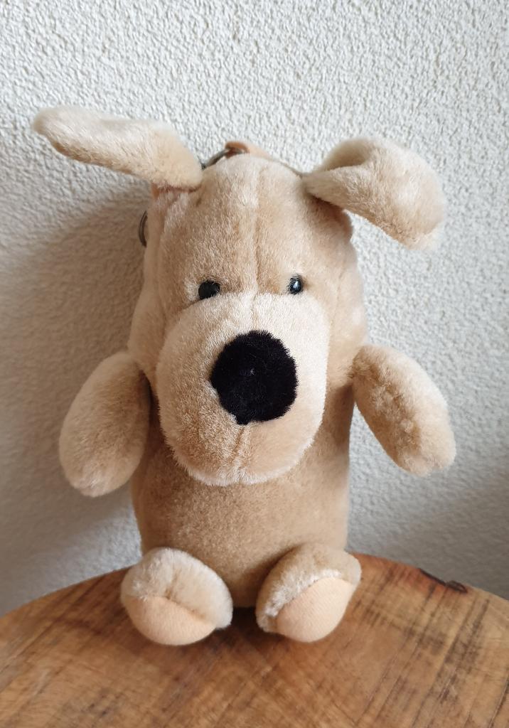 Knuffel tasje voor beker/hapje, mooie kwaliteit beige hondje, Overige merken, Overige karakters, Zo goed als nieuw, Middelgroot (20 tot 80 cm)