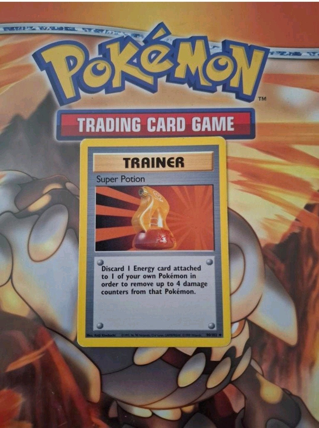 Super potion 90/102 base set pokemon kaart, Ophalen of Verzenden, Gebruikt, Losse kaart