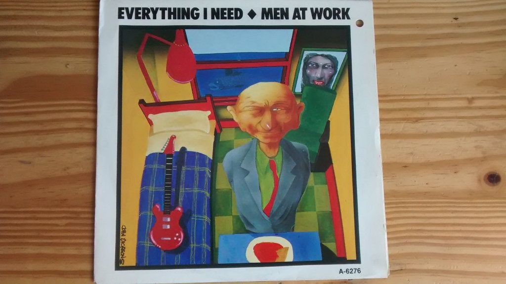 Single - Men at work - Everything I need, Ophalen of Verzenden, Zo goed als nieuw, Pop