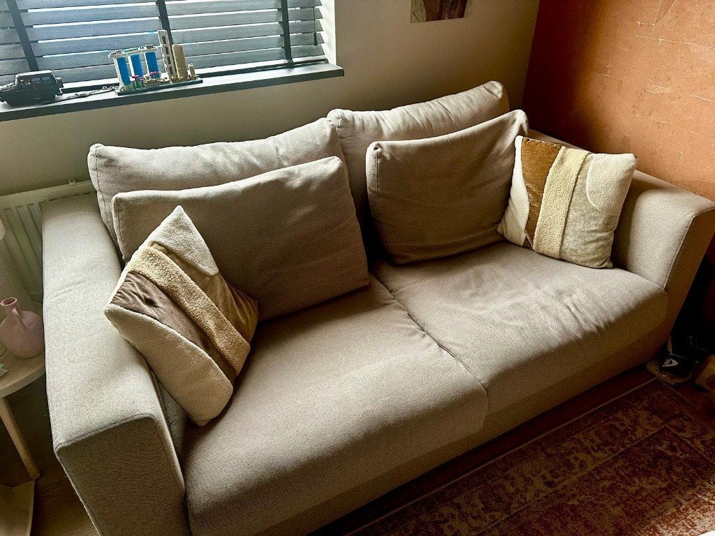 Tweezits bank (gratis afhalen)), Ophalen, Gebruikt, 100 tot 125 cm, 150 tot 200 cm