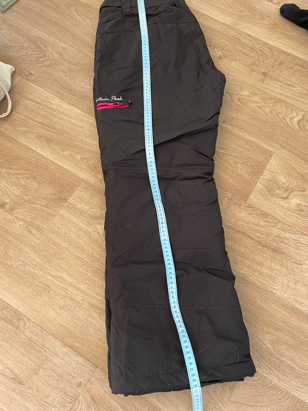 Mountain Peak skibroek - Zwart met roze details, Ophalen of Verzenden, Gedragen, Maat 38/40 (M), Broek