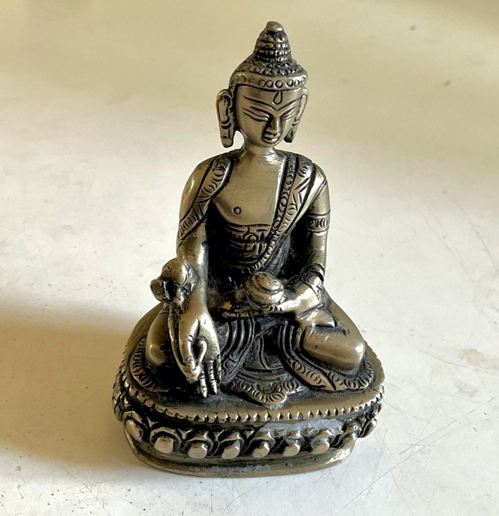 Bronzen Boeddha beeld, Ophalen of Verzenden