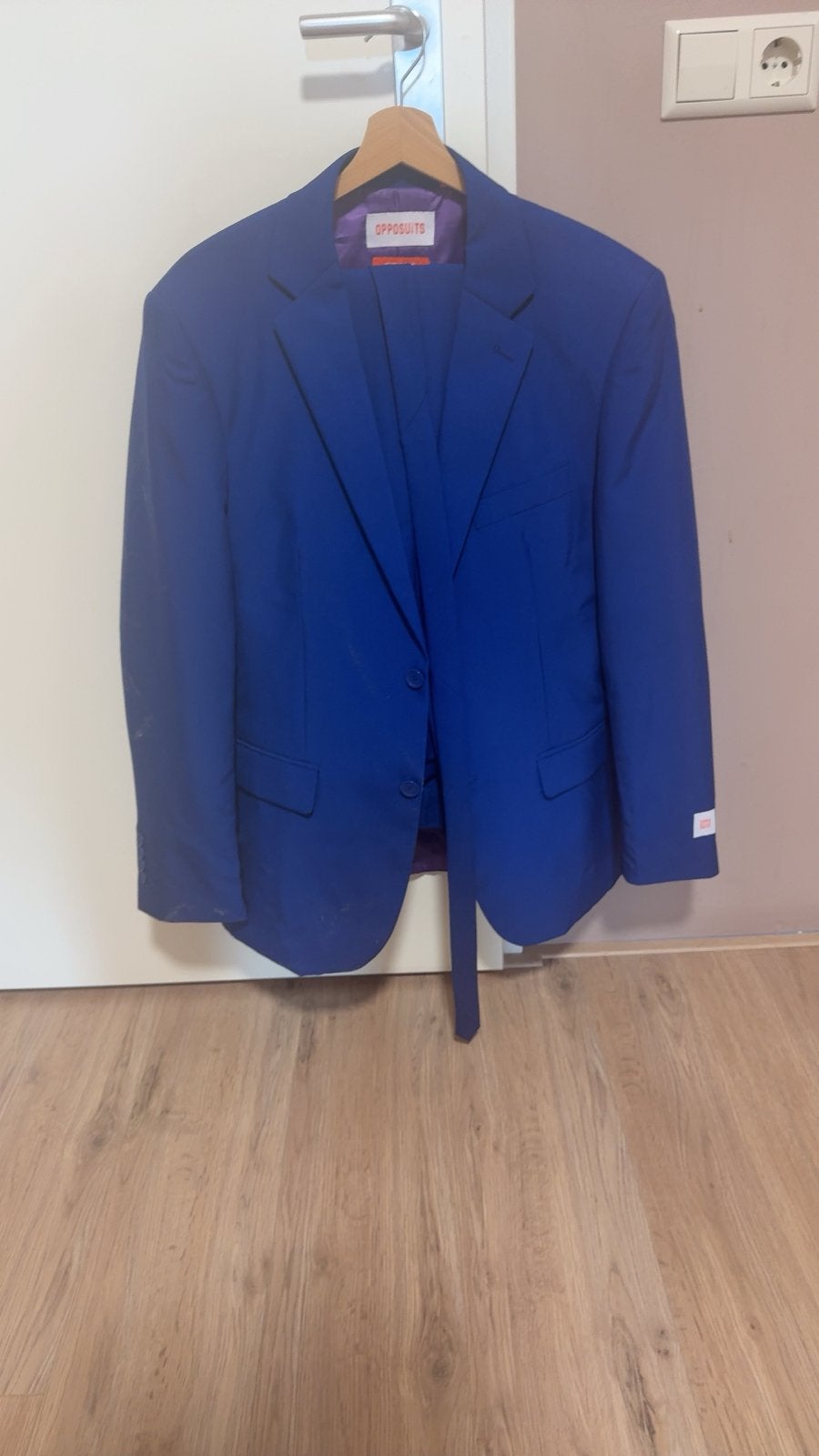 Opposuits Pak - Koningsblauw - Maat M, Ophalen of Verzenden, Zo goed als nieuw, Maat 48/50 (M), Blauw