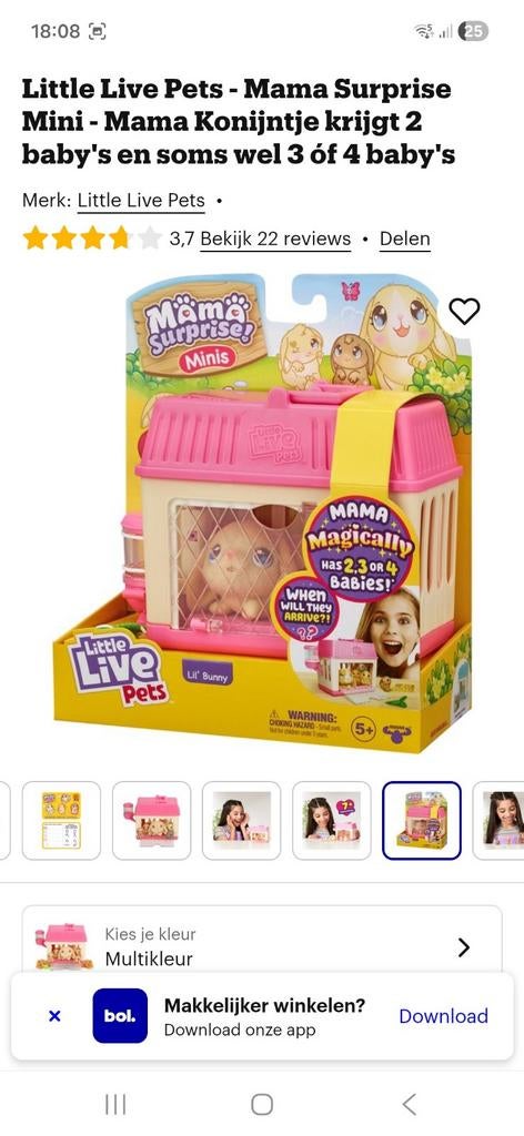 Little live pets, mama surprise mini konijn, Ophalen of Verzenden, Nieuw, Jongen of Meisje