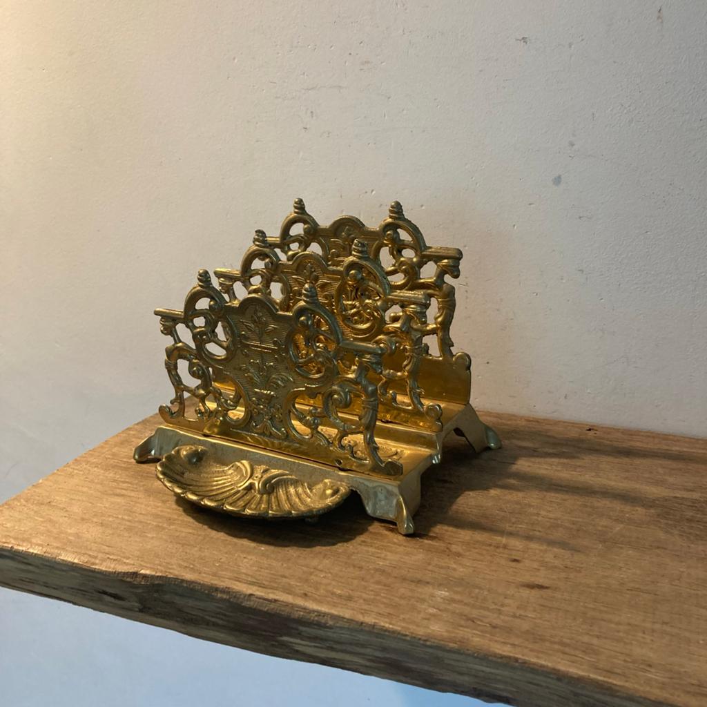 Vintage Messing Brievenhouder Barok/Rococo/Art Nouveau, Ophalen of Verzenden