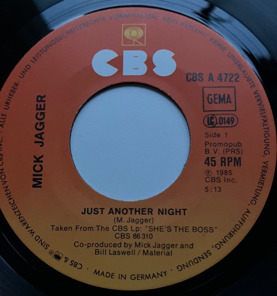 D22 M. Jagger  Just another night GERM85 €5, 7 inch, Ophalen of Verzenden, Pop, Overige typen