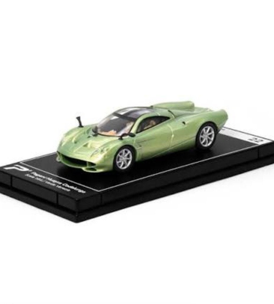 Postercars 1/64 Pagani Huayra Codalunga Groen, Ophalen of Verzenden, Zo goed als nieuw, Auto