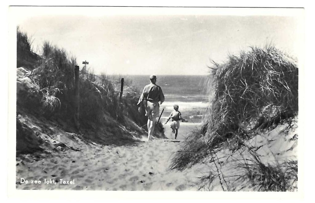 Texel - De Zee lokt, Verzenden, 1940 tot 1960, Gelopen, Waddeneilanden