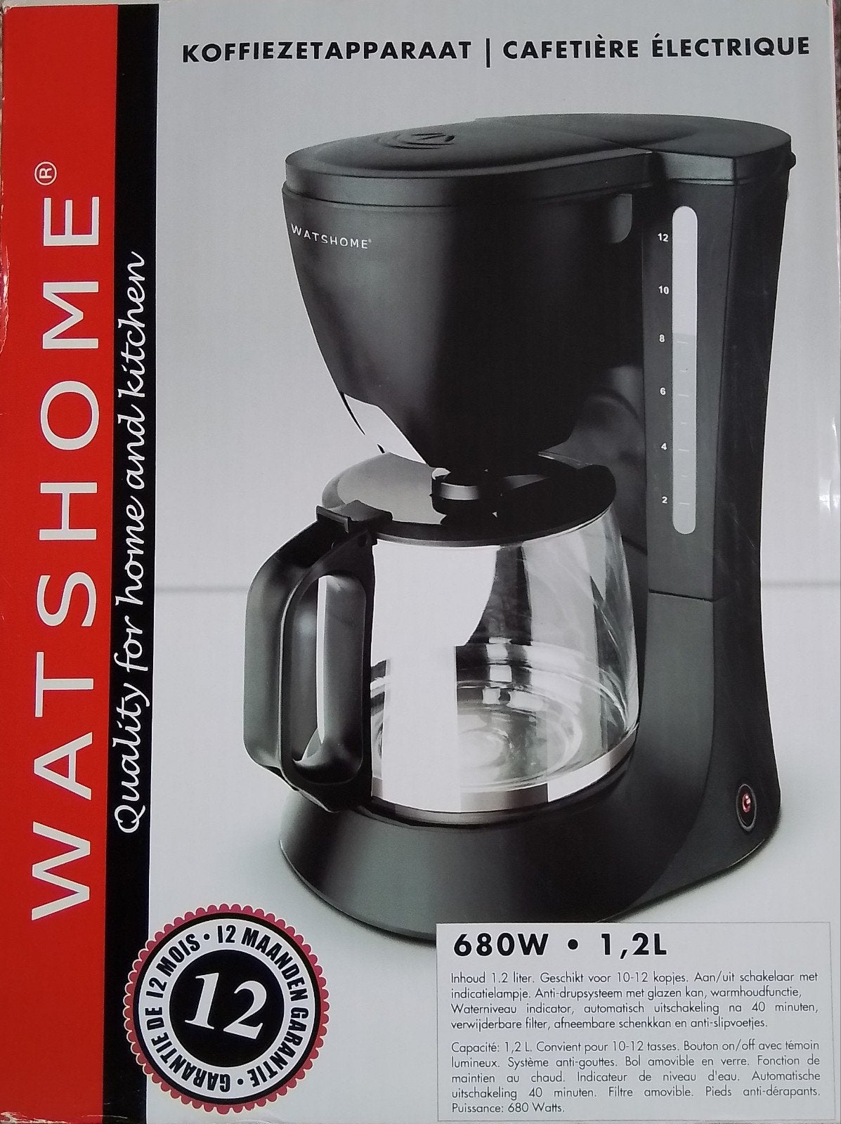 Nieuw Koffiezetapparaat 1,2 L, Ophalen, 10 kopjes of meer, Gemalen koffie, Koffiemachine