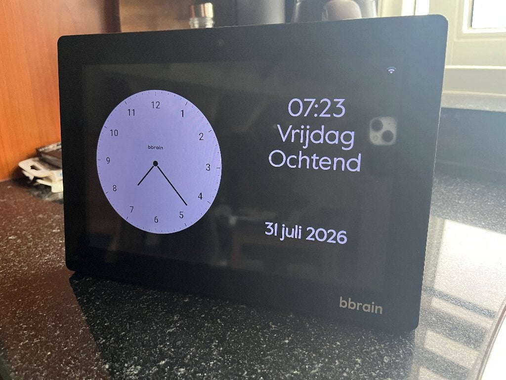 Dementie klok BBrain familie, Ophalen of Verzenden, Zo goed als nieuw, Zwart