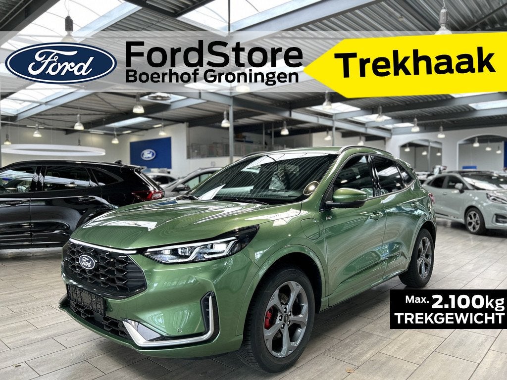 Ford Kuga 2.5 PHEV 243 pk ST-Line X | Trekhaak I AGR stoelen, Auto's, Ford, 12 maanden, Gebruikt, Zwart, Bedrijf