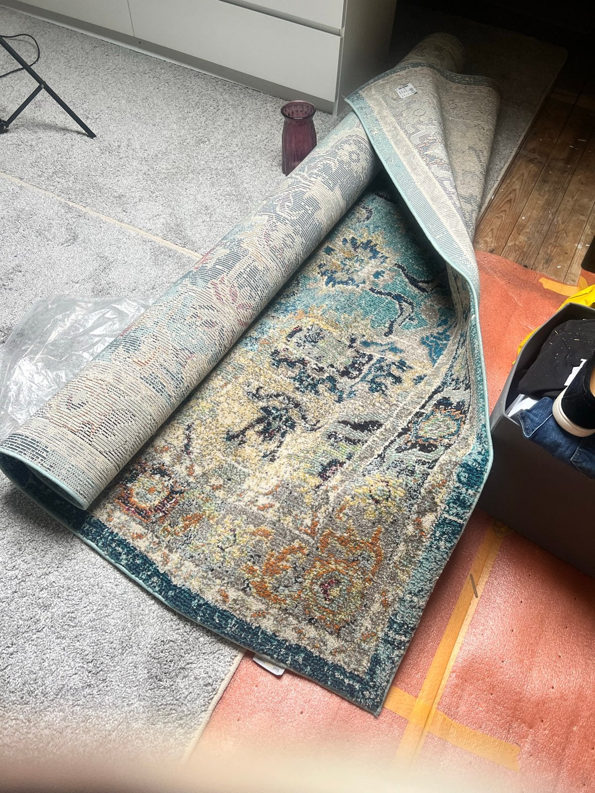 Casablanca Vloerkleed - Ocean Blue Turquoise (200x300 cm), Ophalen, Blauw, Zo goed als nieuw, 200 cm of meer