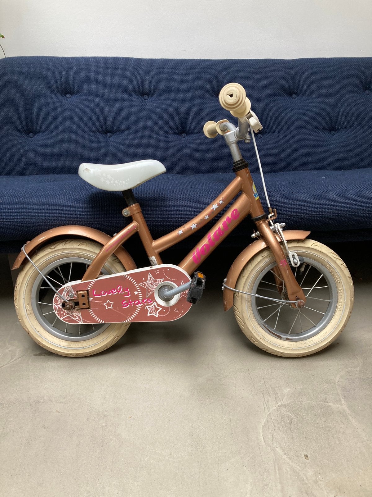 Kinderfiets met zijwieltjes 12 inch, Ophalen, Terugtraprem, Zijwieltjes, Gebruikt