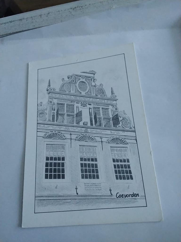 COEVORDEN  Getekend door M.J. v.d. Grift, Verzamelen, Ansichtkaarten | Nederland, Ophalen of Verzenden