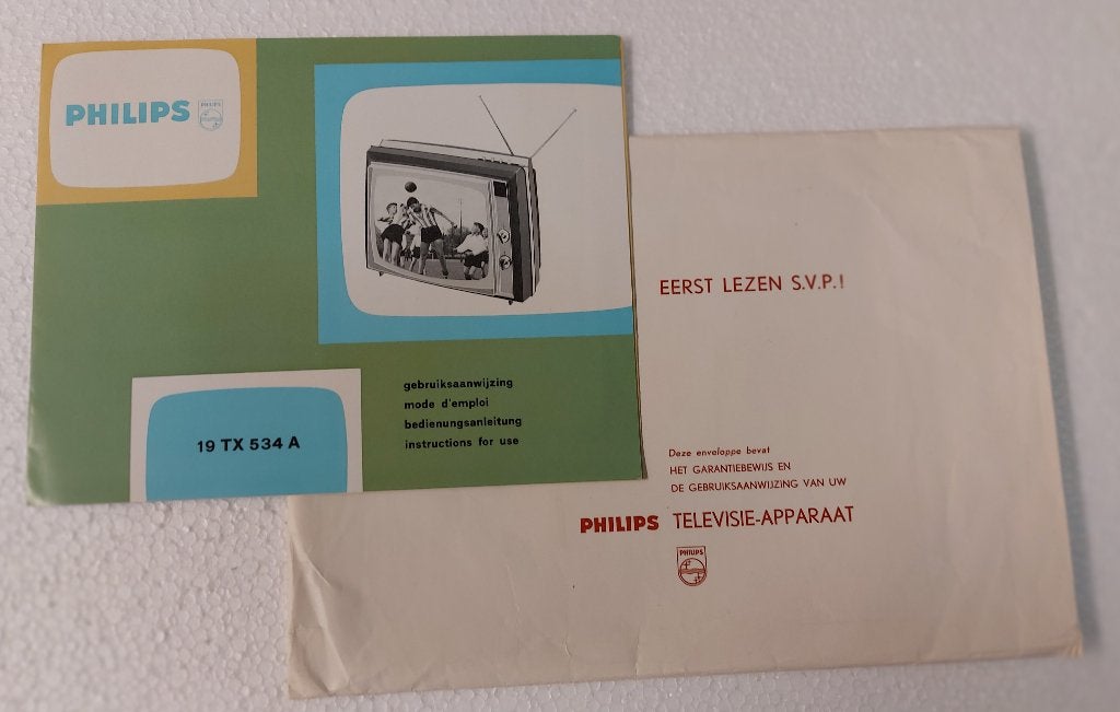 Philips TV GEBRUIKSAANWIJZING 19 TX 534 A Origineel, Philips, Gebruikt, Verzenden, NvT