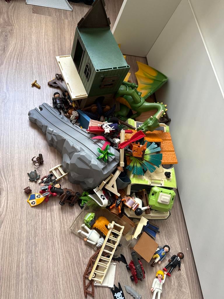 Playmobil ridderset en meer - niet compleet, wel leuk!, Ophalen of Verzenden, Gebruikt