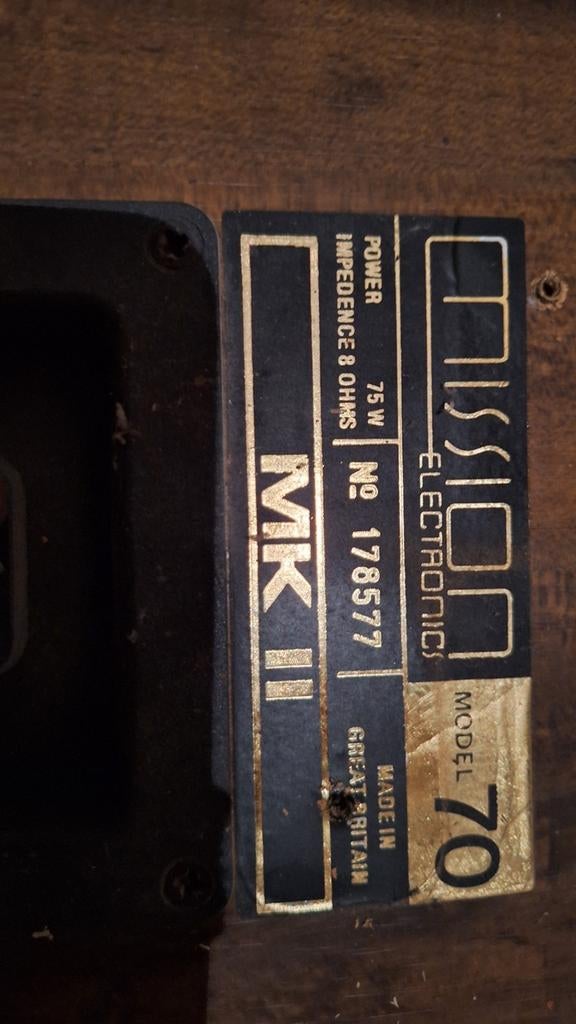 Mission 70 MKII Luidsprekers - Set van 2, Overige merken, Gebruikt, Ophalen of Verzenden, 60 tot 120 watt