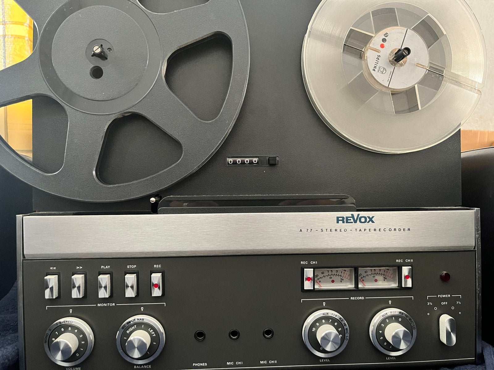 Revox A77 Stereo Bandrecorder - Vintage Hifi, Ophalen, Bandrecorder, Met banden