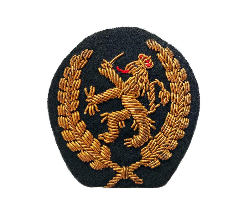 KNIL Indië Officier Sabel Pet Embleem Mobilisatie Java MWO, Ophalen of Verzenden, Overige soorten, Azië, Embleem of Badge