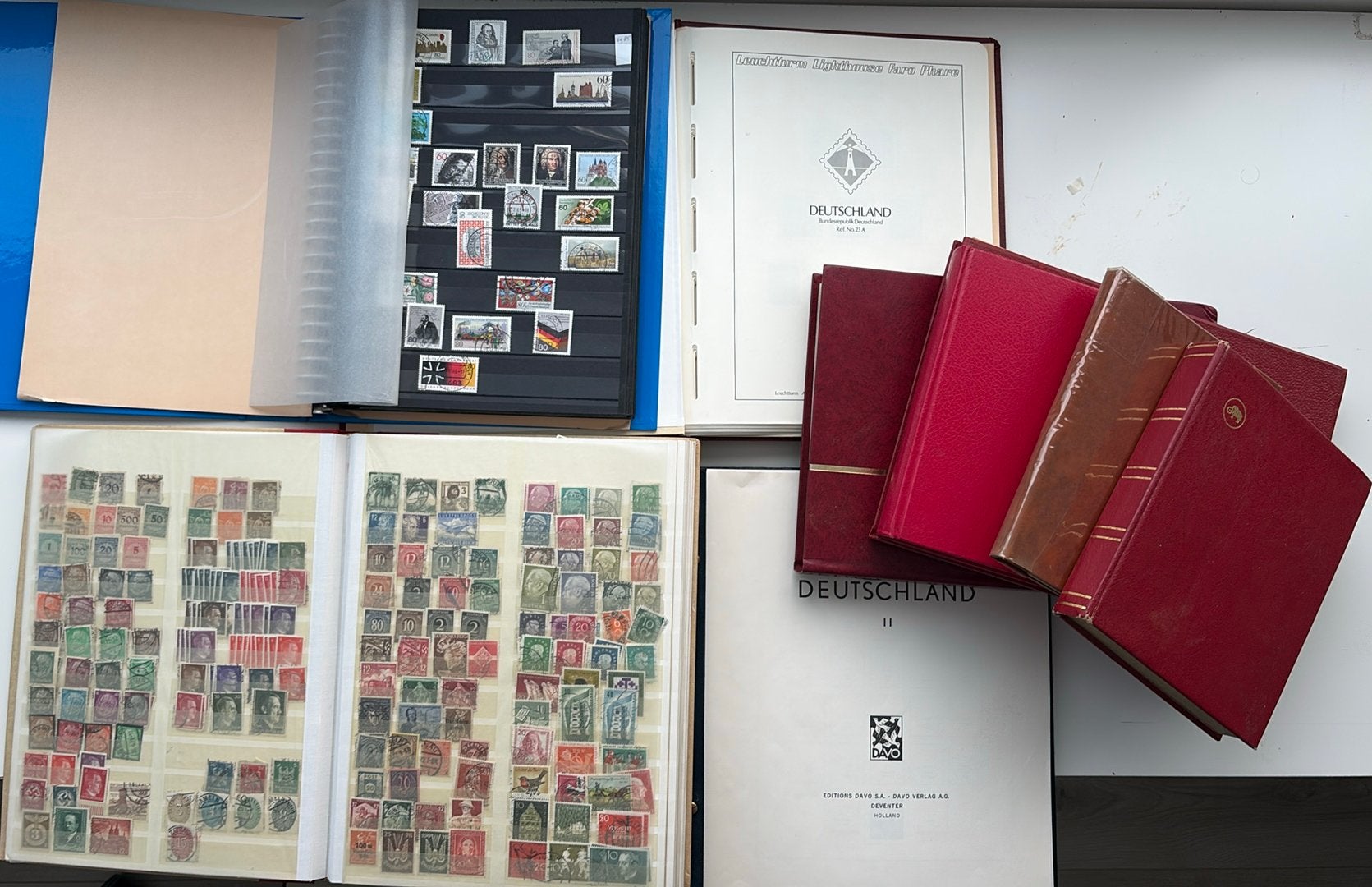 Doos vol albums Duitse Rijk, DDR en BRD, Postzegels en Munten, Ophalen of Verzenden, Duitse Keizerrijk
