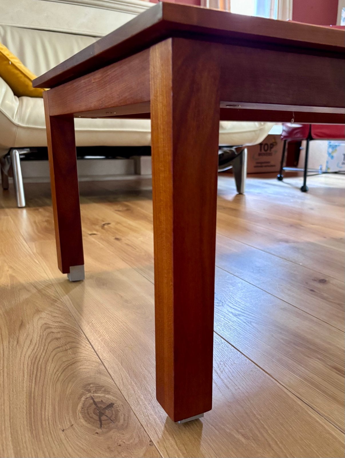 Riva 1920 salontafel Italiaans design kersenhout, Ophalen, 100 tot 150 cm, 50 tot 100 cm, Zo goed als nieuw
