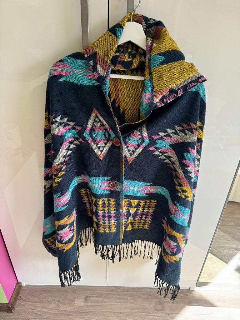 Poncho, Ophalen of Verzenden, Zo goed als nieuw, Grijs