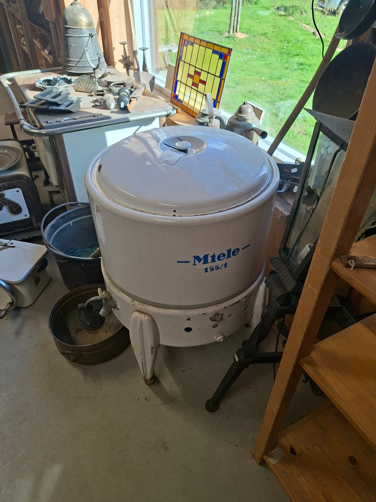 Oude Miele wasmachine 155/1 - Niet werkend, Ophalen, 1200 tot 1600 toeren, 85 tot 90 cm