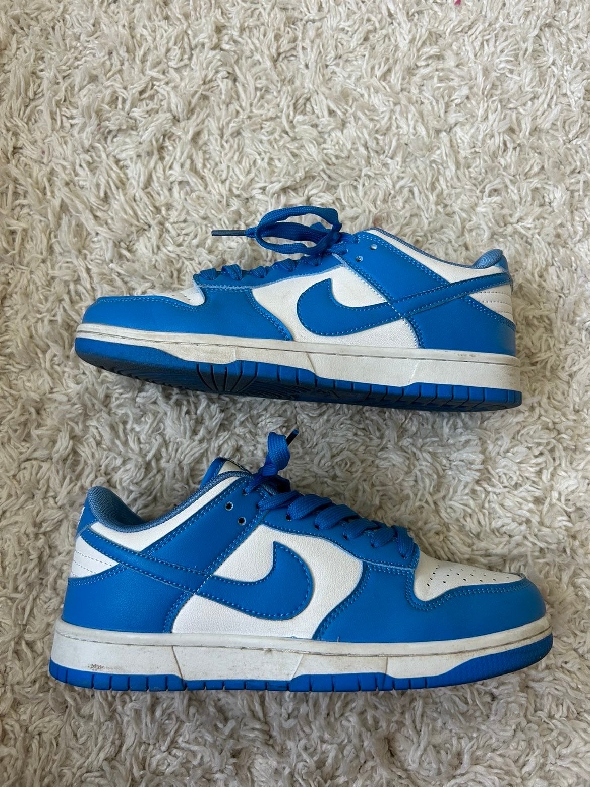 Nike Dunk Low, Ophalen of Verzenden, Gedragen, Blauw, Sneakers of Gympen
