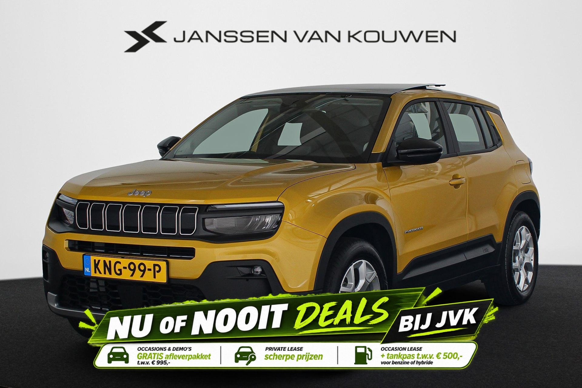 Jeep Avenger Altitude 54 kWh Panoramadak Leder Massage Keyle, Auto's, 334 min, 156 pk, 393 km, Automatische klimaatregeling