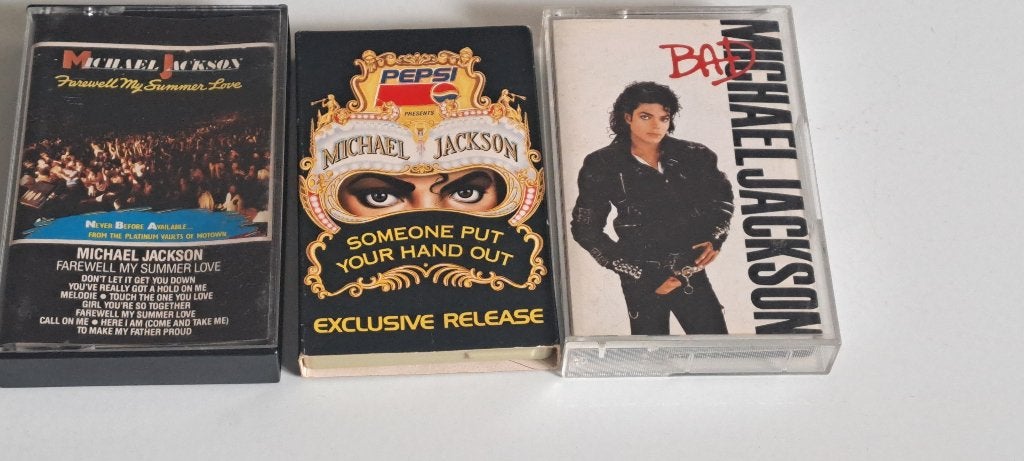 Michael Jackson cassettebandjes, Cd's en Dvd's, Cassettebandjes, Zo goed als nieuw, Origineel, Pop, 2 t/m 25 bandjes, Verzenden