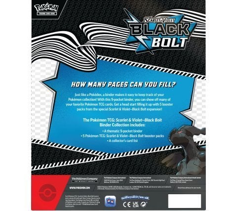 Pokémon Black Bolt Binder Collection Box, Ophalen of Verzenden, Nieuw, Boosterbox, Foil