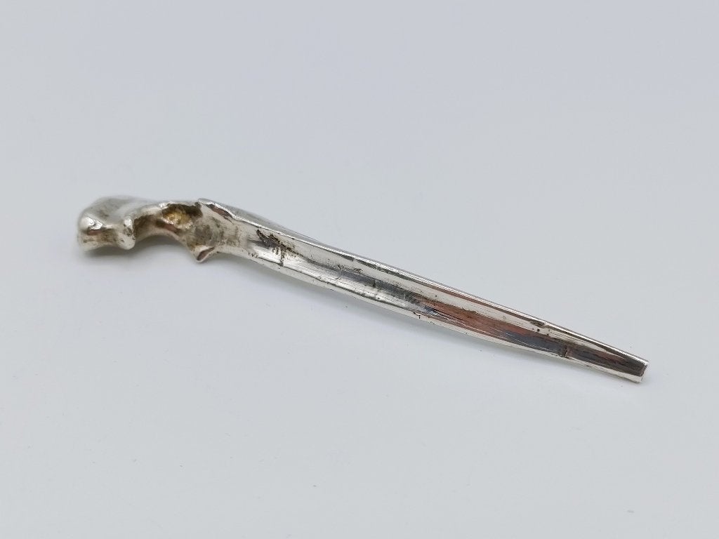 Zilveren pijpenwroeter, hazesprong, L.T. Spannenburg, Joure, Verzenden, Zilver