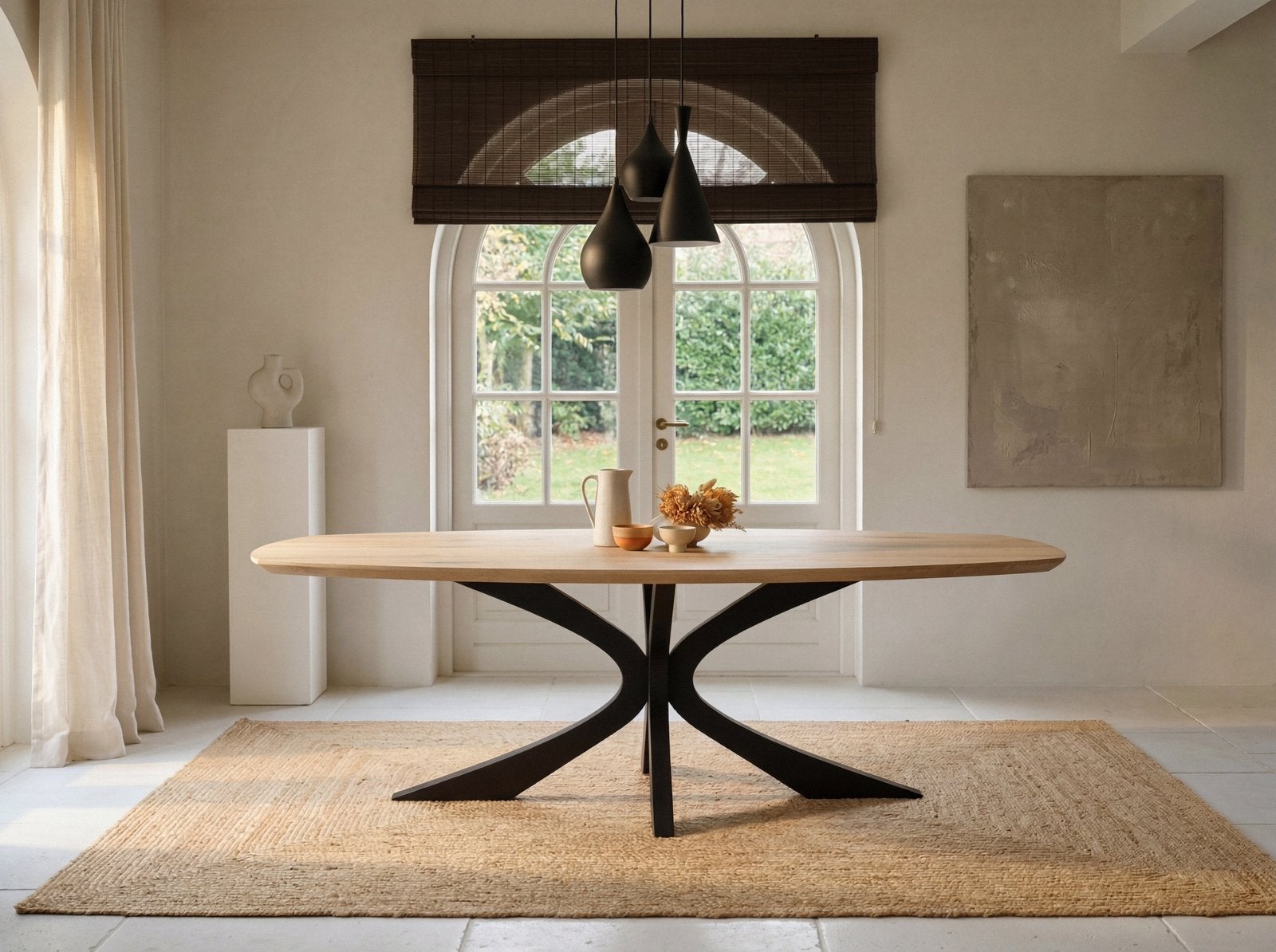 Zweeds ovale eiken eettafel 40mm massief eiken Zweeds ovaal, Huis en Inrichting, Tafels | Eettafels, Zweeds ovaal Deens ovaal ovale eettafels