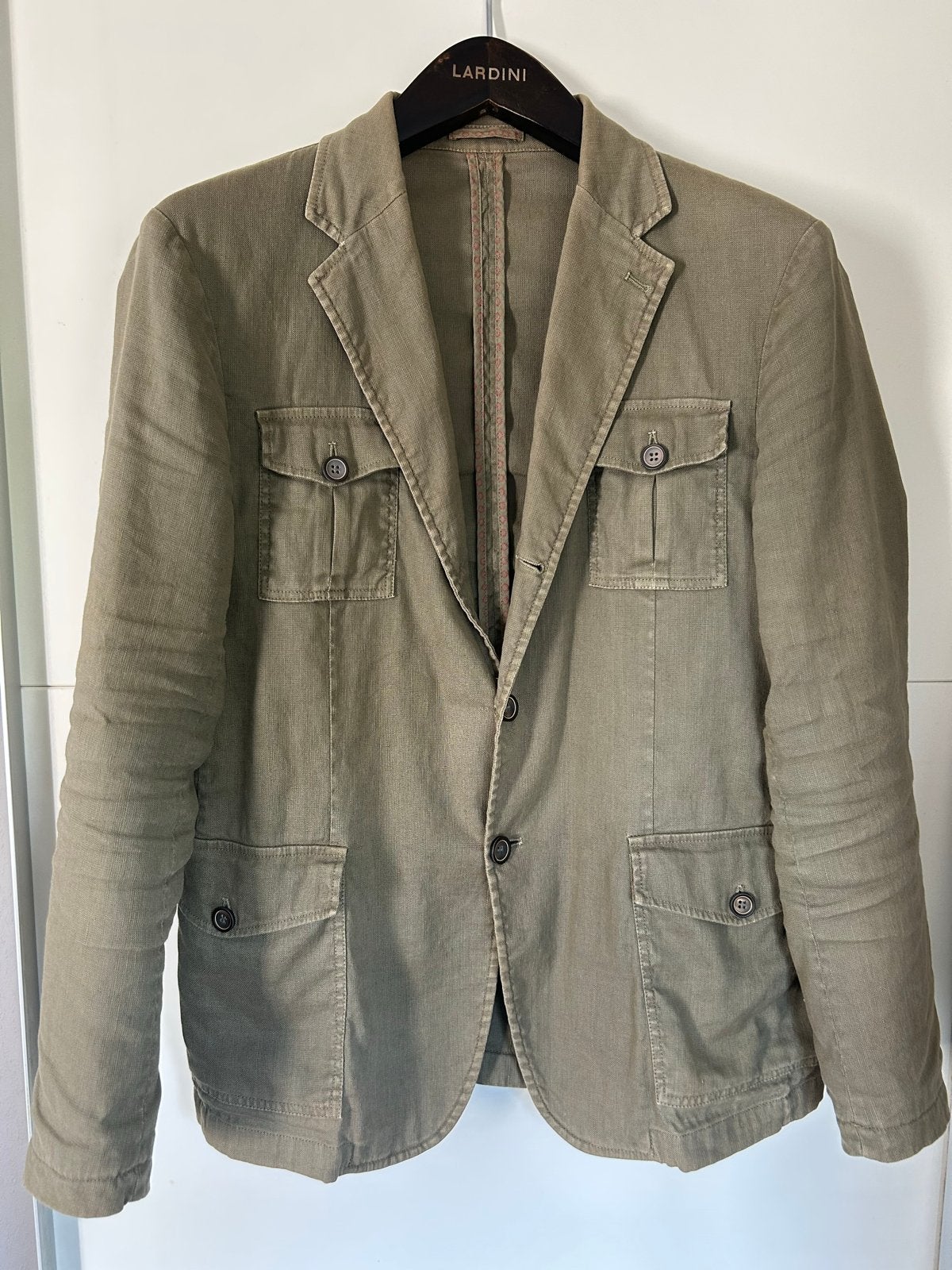 Gilles Alessandro Linnen/Katoen Blazer Maat 50, Ophalen of Verzenden, Zo goed als nieuw, Maat 48/50 (M), Groen