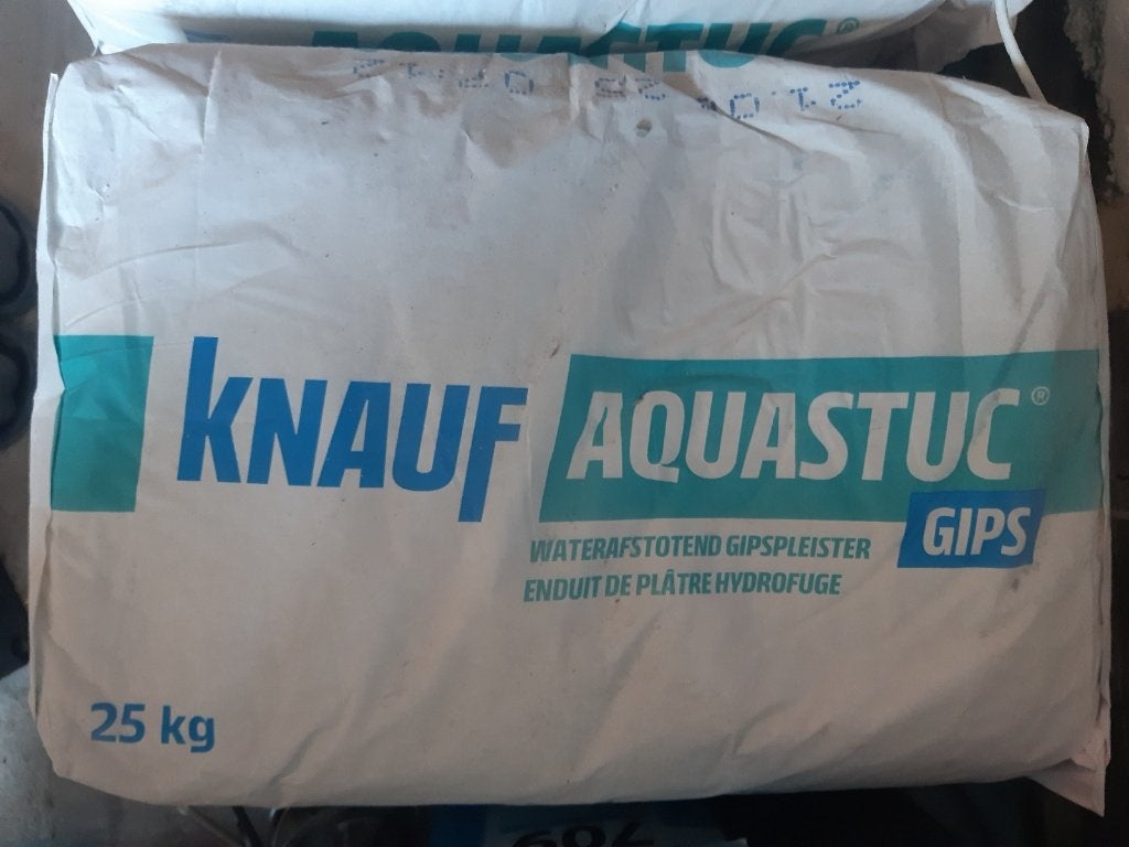 Knauf Aquastuc Gips - Waterafstotend Gipspleister 1,5x25 kg, Ophalen, Nieuw