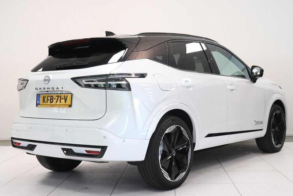 Nissan Qashqai 1.5 e-Power N-Design | COLD PACK | PANORAMISC, Auto's, Nissan, 1497 cc, 190 pk, Alcantara, Wit