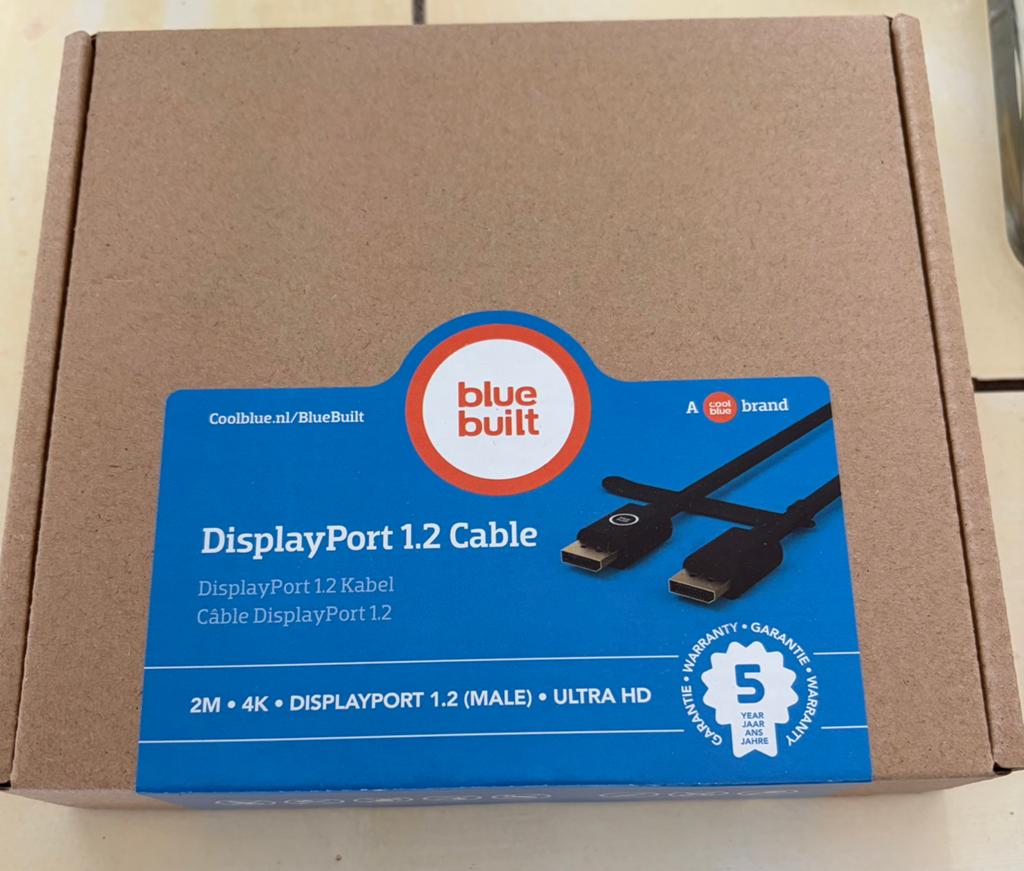 DisplayPort 1.2 Cable/ pc computer kabel Blue built, Ophalen of Verzenden, Nieuw
