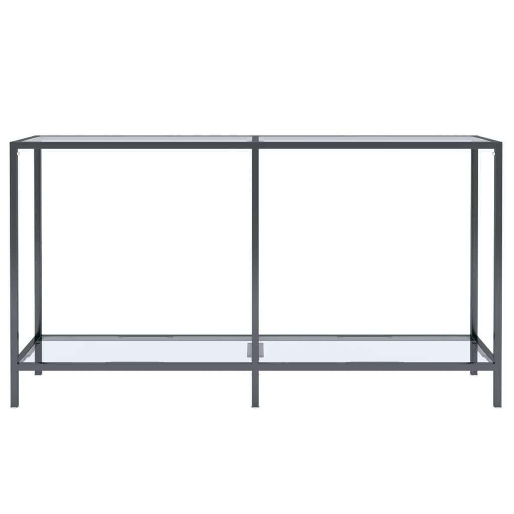Sidetable wandtafel 140x35x75,5 cm glas zwart GRATIS BEZORGD, 100 tot 150 cm, Verzenden, Nieuw, Glas