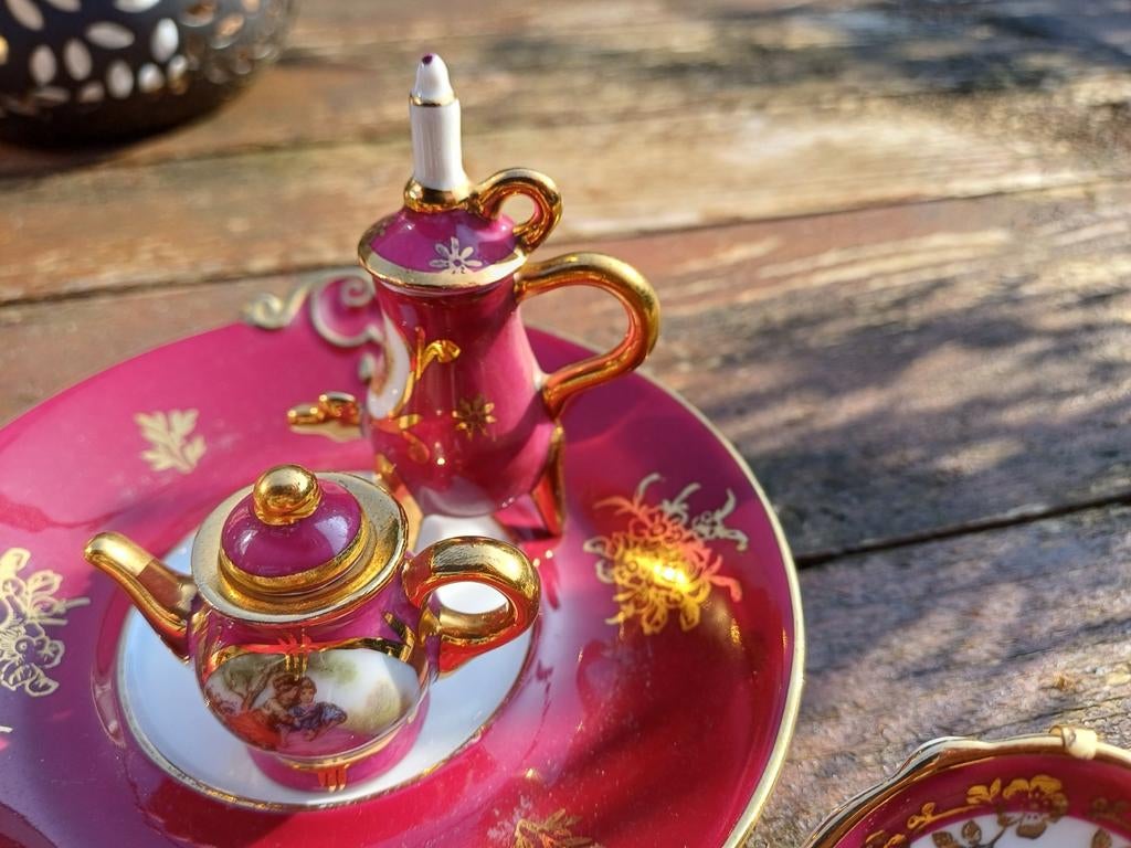 Miniatuur set Goudeville Limoges France - Perfecte staat, Antiek en Kunst, Antiek | Porselein, Ophalen